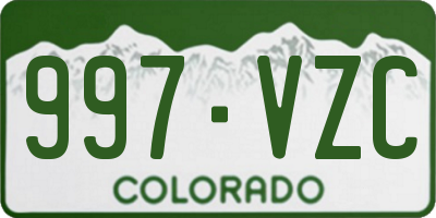 CO license plate 997VZC