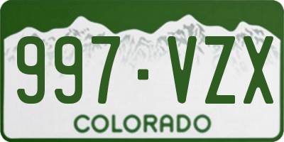 CO license plate 997VZX