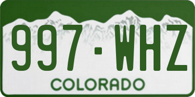 CO license plate 997WHZ