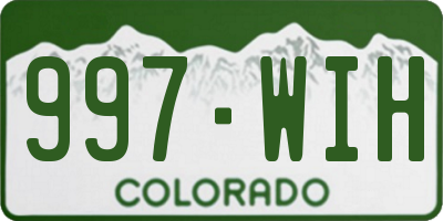 CO license plate 997WIH