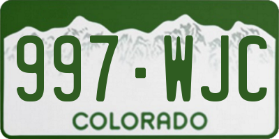 CO license plate 997WJC