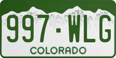 CO license plate 997WLG