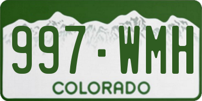 CO license plate 997WMH