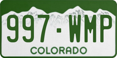 CO license plate 997WMP
