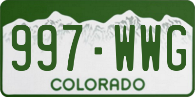 CO license plate 997WWG