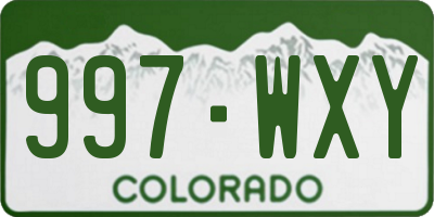 CO license plate 997WXY