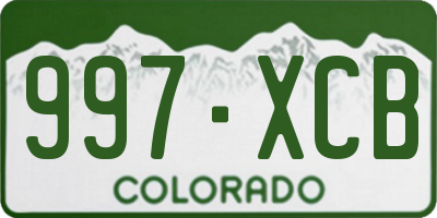 CO license plate 997XCB