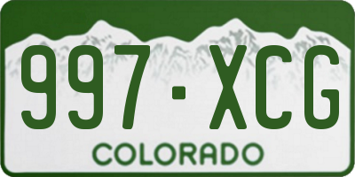 CO license plate 997XCG