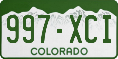 CO license plate 997XCI