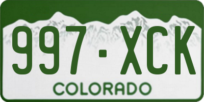 CO license plate 997XCK