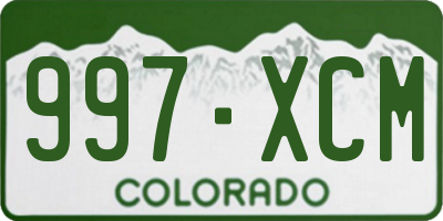 CO license plate 997XCM