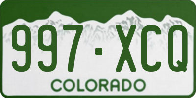 CO license plate 997XCQ