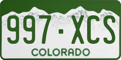 CO license plate 997XCS