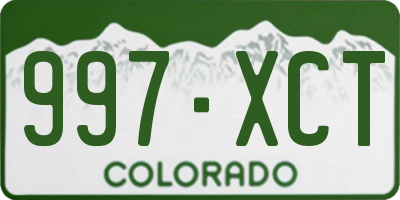 CO license plate 997XCT