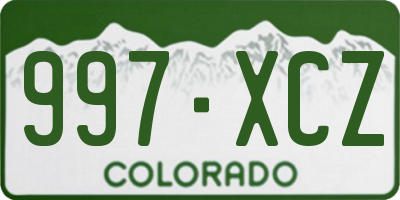 CO license plate 997XCZ