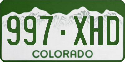 CO license plate 997XHD