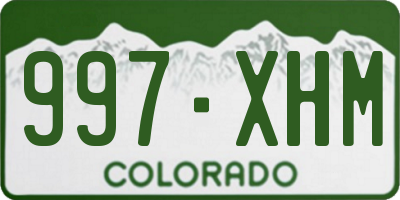 CO license plate 997XHM