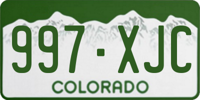 CO license plate 997XJC