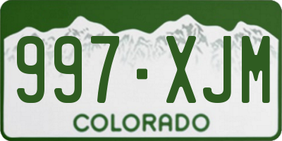 CO license plate 997XJM