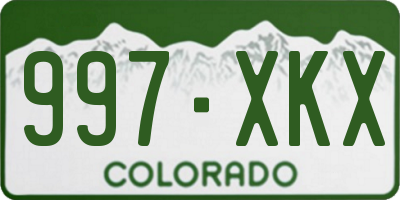CO license plate 997XKX