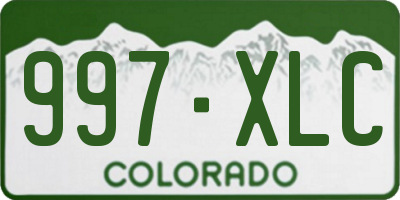 CO license plate 997XLC