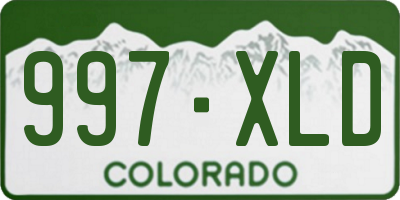 CO license plate 997XLD