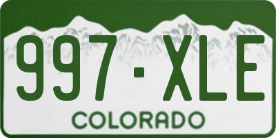 CO license plate 997XLE