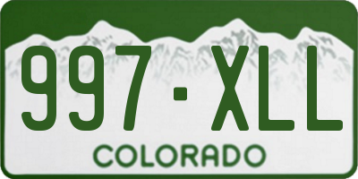 CO license plate 997XLL