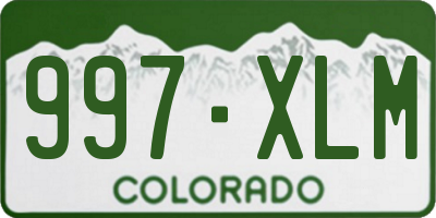 CO license plate 997XLM