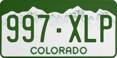 CO license plate 997XLP