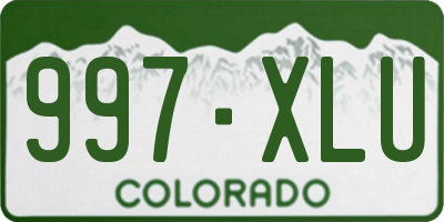 CO license plate 997XLU
