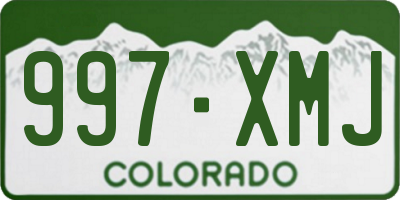 CO license plate 997XMJ