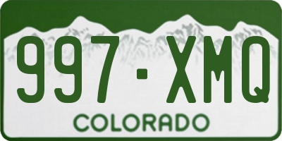 CO license plate 997XMQ