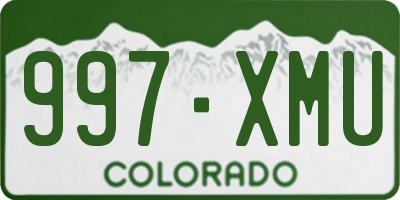 CO license plate 997XMU