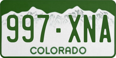 CO license plate 997XNA