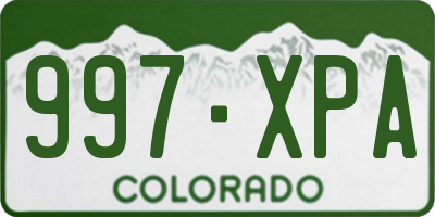CO license plate 997XPA