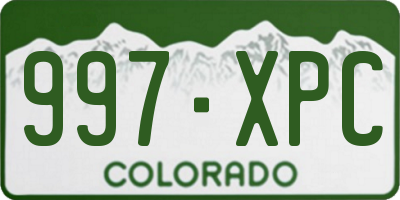 CO license plate 997XPC
