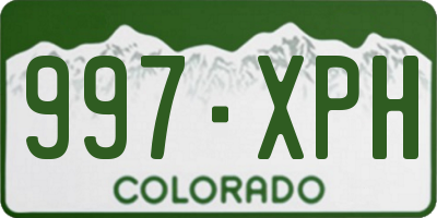 CO license plate 997XPH