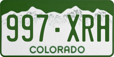 CO license plate 997XRH