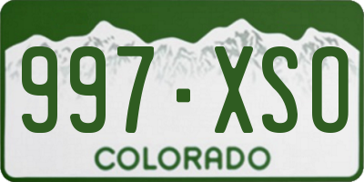 CO license plate 997XSO