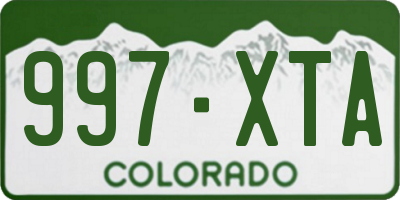 CO license plate 997XTA