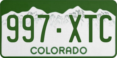 CO license plate 997XTC