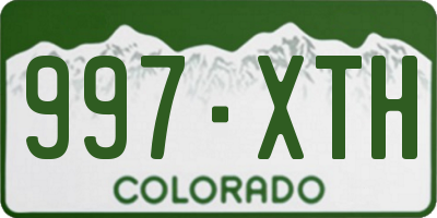 CO license plate 997XTH