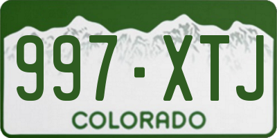 CO license plate 997XTJ