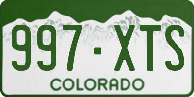 CO license plate 997XTS