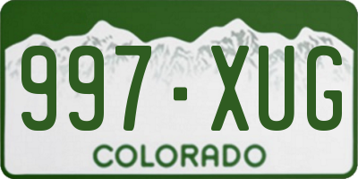 CO license plate 997XUG