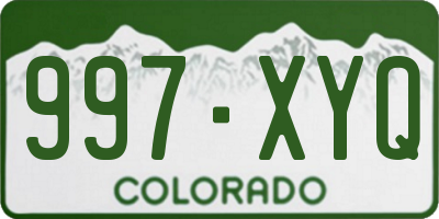 CO license plate 997XYQ