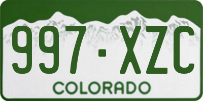CO license plate 997XZC