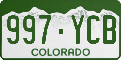 CO license plate 997YCB