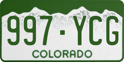 CO license plate 997YCG